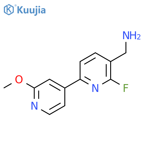 2-fluoro-6-(2-methoxypyridin-4-yl)pyridin-3-ylmethanamine structure
