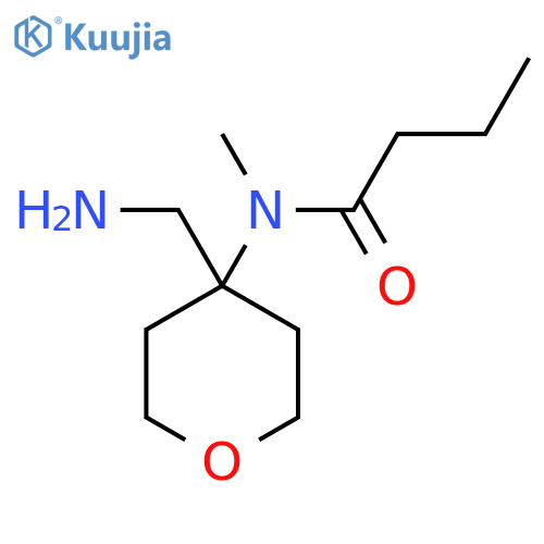 N-[4-(aminomethyl)oxan-4-yl]-N-methylbutanamide structure