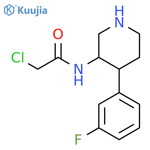 Acetamide, 2-chloro-N-[4-(3-fluorophenyl)-3-piperidinyl]- structure