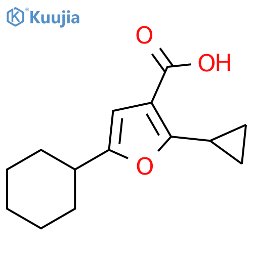3-Furancarboxylic acid, 5-cyclohexyl-2-cyclopropyl- structure