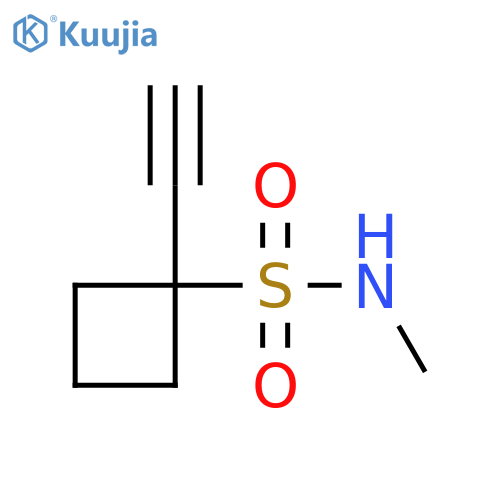 1-ethynyl-N-methylcyclobutane-1-sulfonamide structure