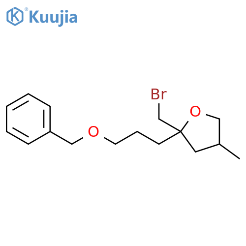 Furan, 2-(bromomethyl)tetrahydro-4-methyl-2-[3-(phenylmethoxy)propyl]- structure