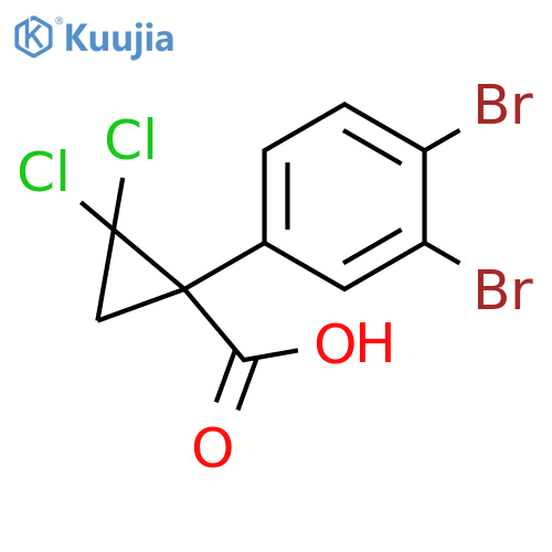 Cyclopropanecarboxylic acid, 2,2-dichloro-1-(3,4-dibromophenyl)- structure