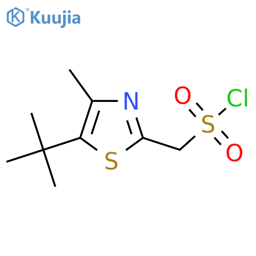 (5-tert-butyl-4-methyl-1,3-thiazol-2-yl)methanesulfonyl chloride structure