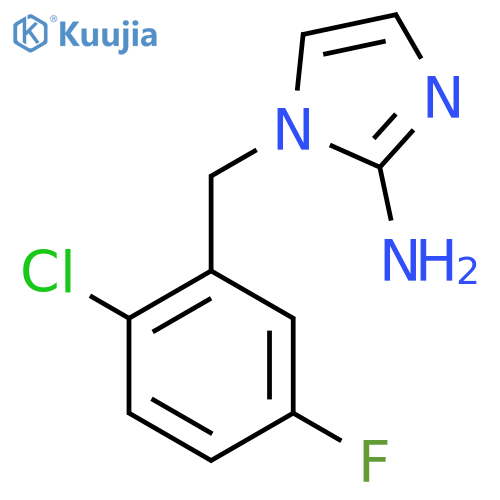 1-(2-chloro-5-fluorophenyl)methyl-1H-imidazol-2-amine structure