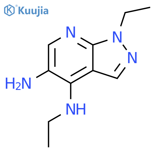 1H-Pyrazolo[3,4-b]pyridine-4,5-diamine, N4,1-diethyl- structure