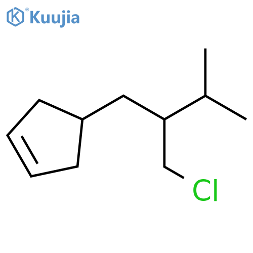 Cyclopentene, 4-[2-(chloromethyl)-3-methylbutyl]- structure