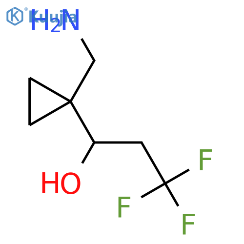 1-[1-(Aminomethyl)cyclopropyl]-3,3,3-trifluoropropan-1-ol structure