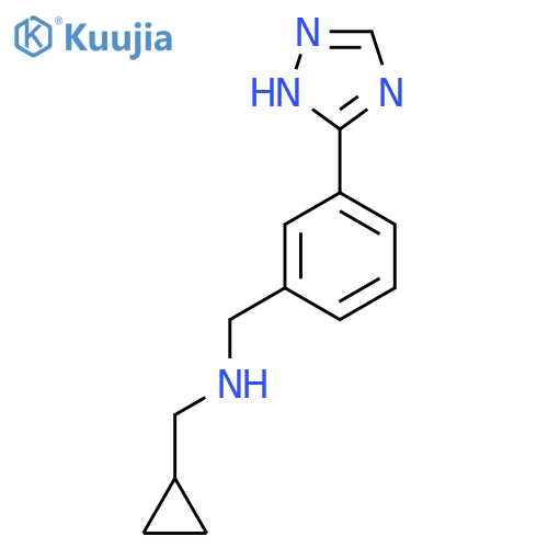 (cyclopropylmethyl)({3-(1H-1,2,4-triazol-3-yl)phenylmethyl})amine structure