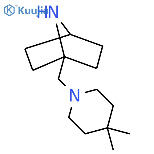 1-[(4,4-Dimethylpiperidin-1-yl)methyl]-7-azabicyclo[2.2.1]heptane structure