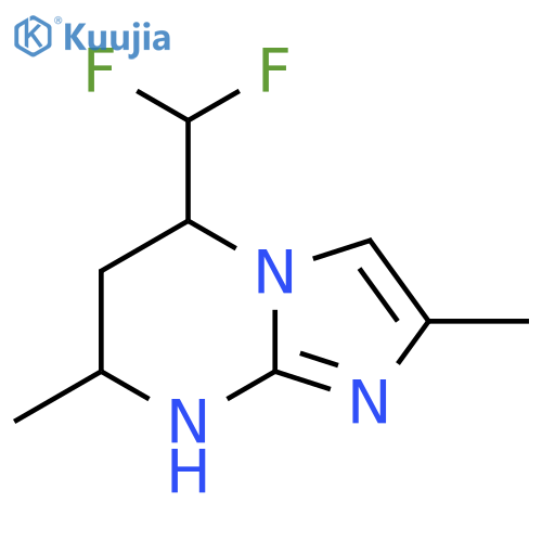 5-(difluoromethyl)-2,7-dimethyl-5H,6H,7H,8H-imidazo1,2-apyrimidine structure