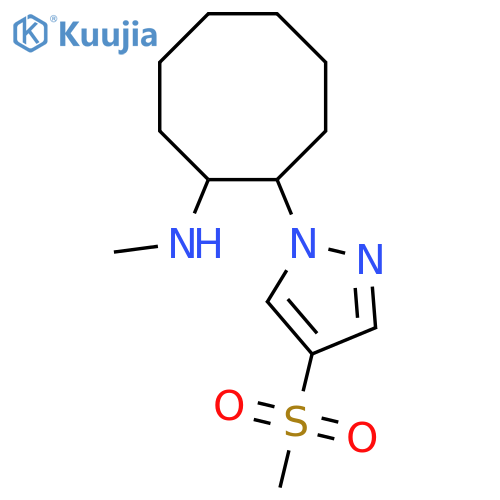 2-(4-methanesulfonyl-1H-pyrazol-1-yl)-N-methylcyclooctan-1-amine structure