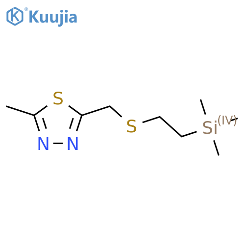 2-methyl-5-({2-(trimethylsilyl)ethylsulfanyl}methyl)-1,3,4-thiadiazole structure