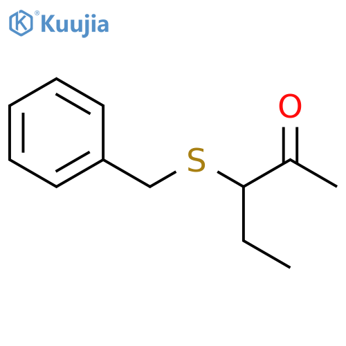 2-Pentanone, 3-[(phenylmethyl)thio]- structure