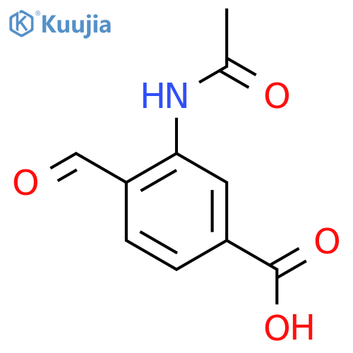 3-(Acetylamino)-4-formylbenzoic acid structure