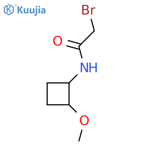 2-bromo-N-(2-methoxycyclobutyl)acetamide structure