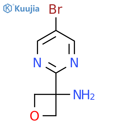 3-(5-Bromopyrimidin-2-yl)oxetan-3-amine structure