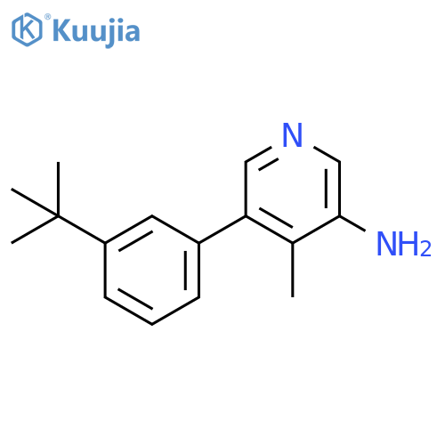 5-(3-Tert-butylphenyl)-4-methylpyridin-3-amine structure