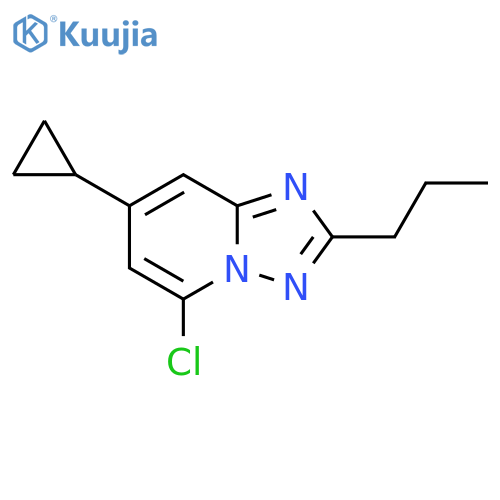 5-chloro-7-cyclopropyl-2-propyl-1,2,4triazolo1,5-apyridine structure