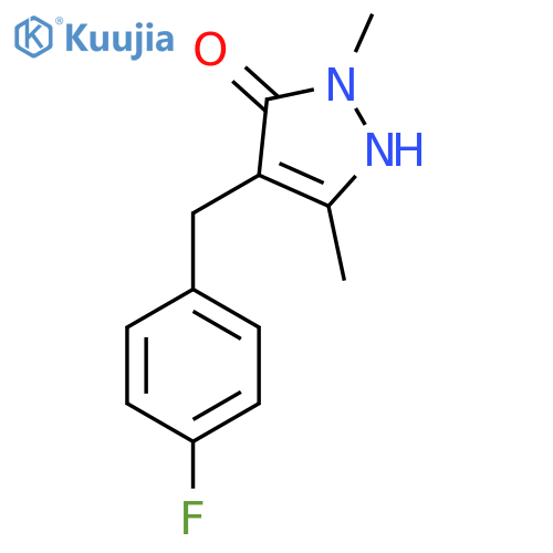 4-[(4-fluorophenyl)methyl]-1,3-dimethyl-1H-pyrazol-5-ol structure