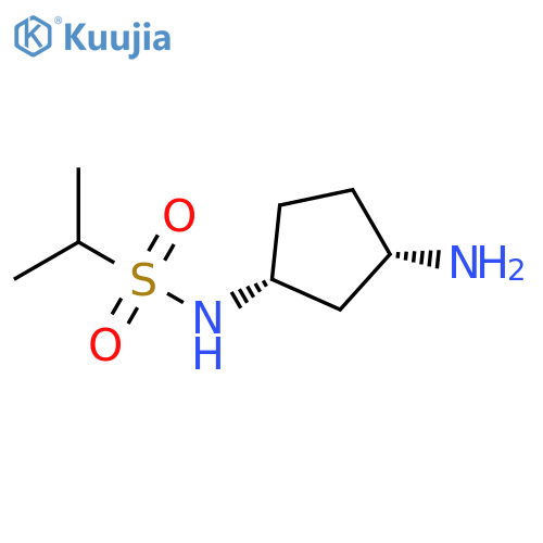 2-Propanesulfonamide, N-[(1R,3S)-3-aminocyclopentyl]-, rel- structure