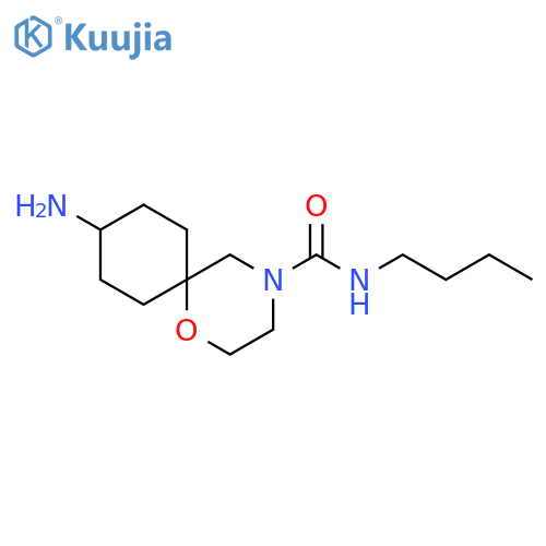 1-Oxa-4-azaspiro[5.5]undecane-4-carboxamide, 9-amino-N-butyl- structure