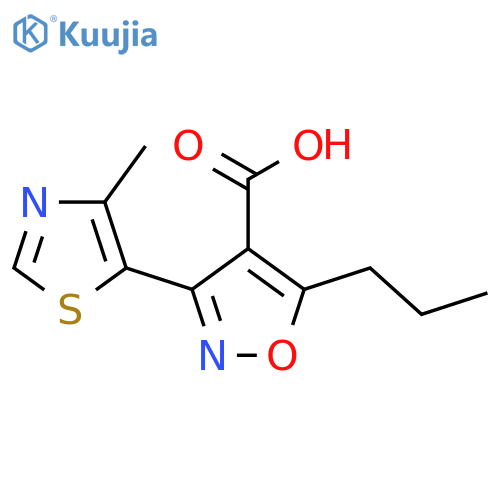 3-(4-Methyl-1,3-thiazol-5-yl)-5-propyl-1,2-oxazole-4-carboxylic acid structure