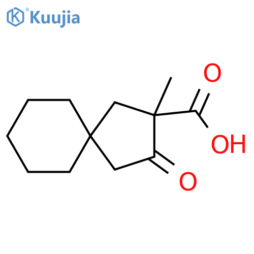 Spiro[4.5]decane-2-carboxylic acid, 2-methyl-3-oxo- structure