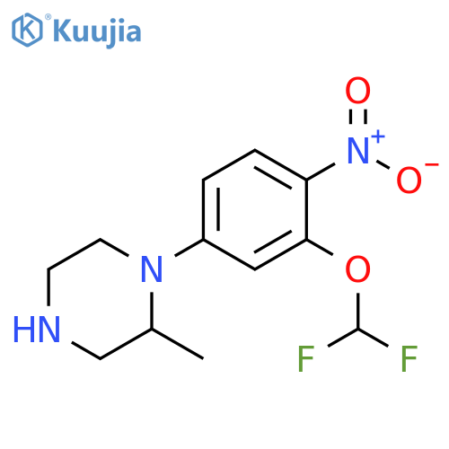 Piperazine, 1-[3-(difluoromethoxy)-4-nitrophenyl]-2-methyl- structure