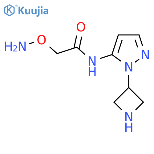 2-(aminooxy)-N-1-(azetidin-3-yl)-1H-pyrazol-5-ylacetamide structure