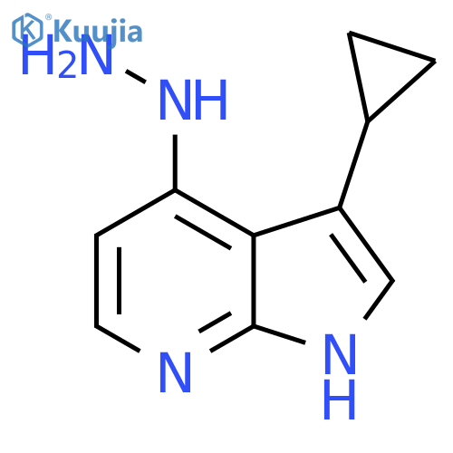 3-cyclopropyl-4-hydrazinyl-1H-pyrrolo2,3-bpyridine structure