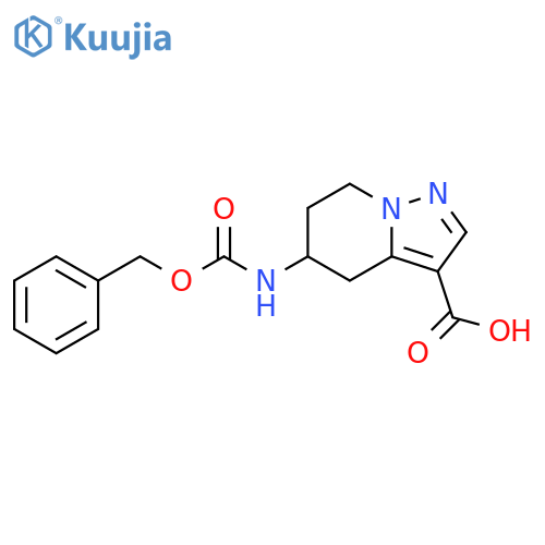 Pyrazolo[1,5-a]pyridine-3-carboxylic acid, 4,5,6,7-tetrahydro-5-[[(phenylmethoxy)carbonyl]amino]- structure