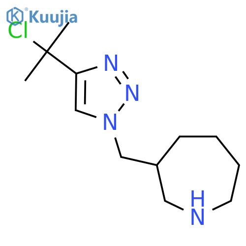 3-{[4-(2-chloropropan-2-yl)-1H-1,2,3-triazol-1-yl]methyl}azepane structure