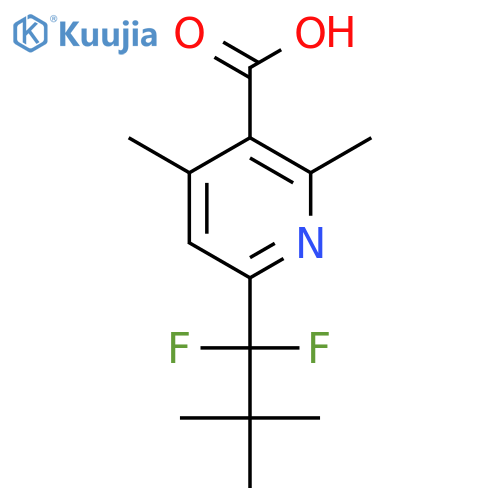 6-(1,1-Difluoro-2,2-dimethylpropyl)-2,4-dimethylpyridine-3-carboxylic acid structure