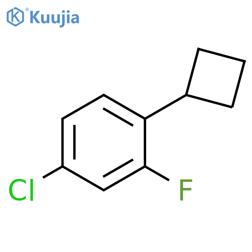 Benzene, 4-chloro-1-cyclobutyl-2-fluoro- structure