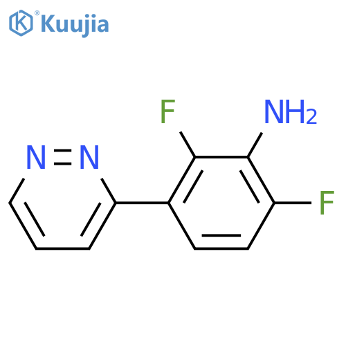 2,6-Difluoro-3-(pyridazin-3-yl)aniline structure