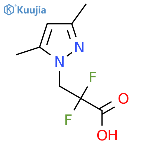3-(3,5-dimethyl-1H-pyrazol-1-yl)-2,2-difluoropropanoic acid structure