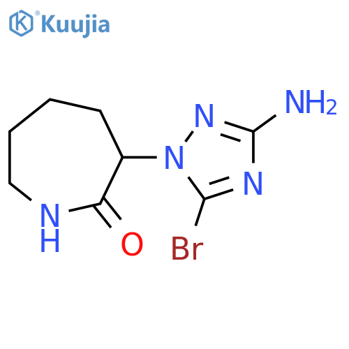 3-(3-amino-5-bromo-1H-1,2,4-triazol-1-yl)azepan-2-one structure