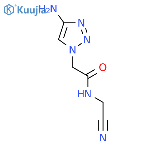 2-(4-amino-1H-1,2,3-triazol-1-yl)-N-(cyanomethyl)acetamide structure