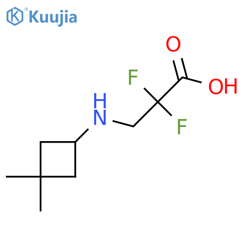 3-[(3,3-Dimethylcyclobutyl)amino]-2,2-difluoropropanoic acid structure