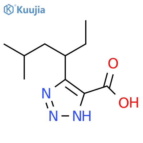 1H-1,2,3-Triazole-5-carboxylic acid, 4-(1-ethyl-3-methylbutyl)- structure