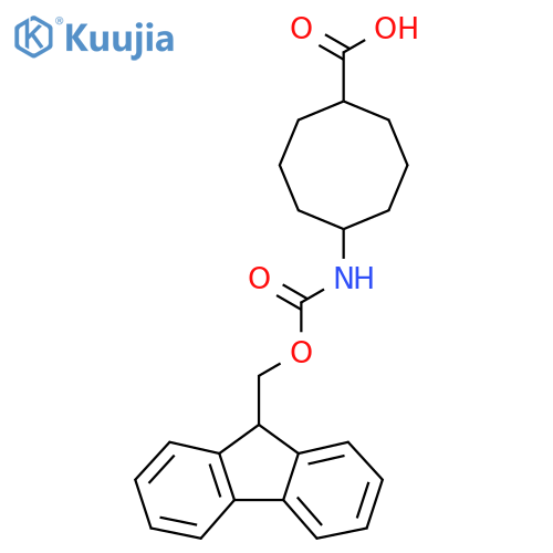 5-({(9H-fluoren-9-yl)methoxycarbonyl}amino)cyclooctane-1-carboxylic acid structure
