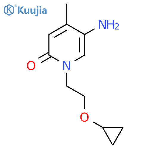 5-amino-1-(2-cyclopropoxyethyl)-4-methyl-1,2-dihydropyridin-2-one structure