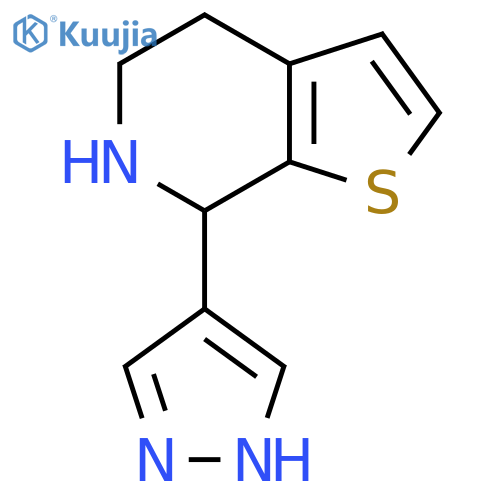 4-{4H,5H,6H,7H-thieno2,3-cpyridin-7-yl}-1H-pyrazole structure