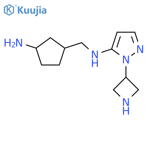 N-(3-aminocyclopentyl)methyl-1-(azetidin-3-yl)-1H-pyrazol-5-amine structure