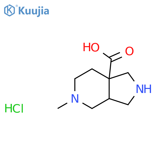 5-methyl-octahydro-1H-pyrrolo[3,4-c]pyridine-7a-carboxylic acid hydrochloride structure