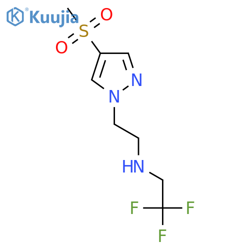 2-(4-methanesulfonyl-1H-pyrazol-1-yl)ethyl(2,2,2-trifluoroethyl)amine structure