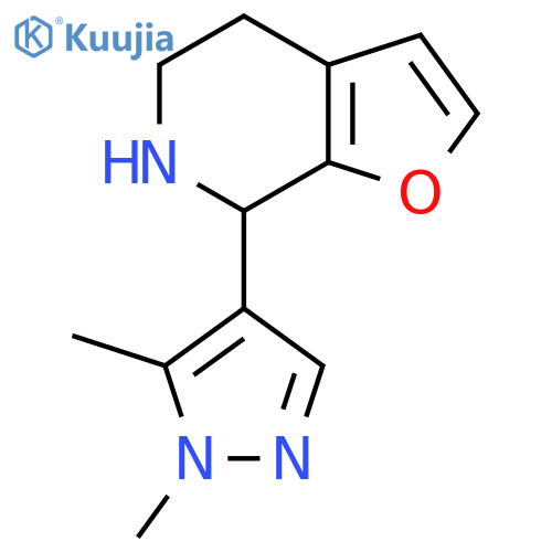 4-{4H,5H,6H,7H-furo2,3-cpyridin-7-yl}-1,5-dimethyl-1H-pyrazole structure