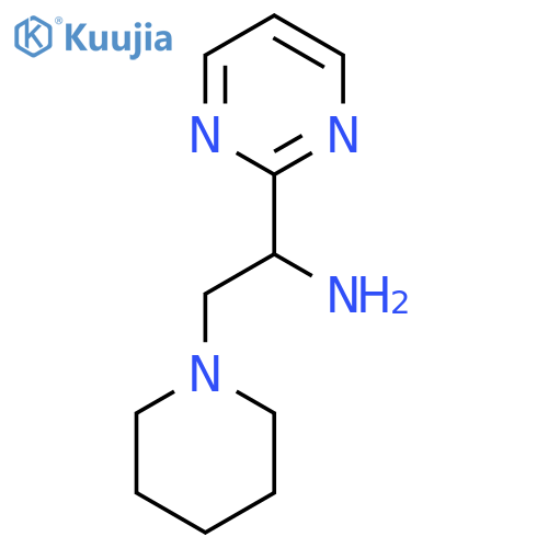 2-(piperidin-1-yl)-1-(pyrimidin-2-yl)ethan-1-amine structure