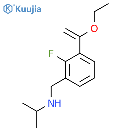 {[3-(1-Ethoxyethenyl)-2-fluorophenyl]methyl}(propan-2-yl)amine structure